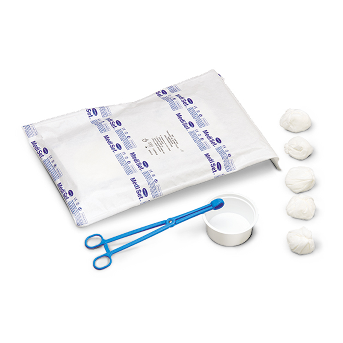 HARTMANN - Set de Badigeon avec pince kocher, tampons non-tissés et étiquette de traçabilité - 1 set