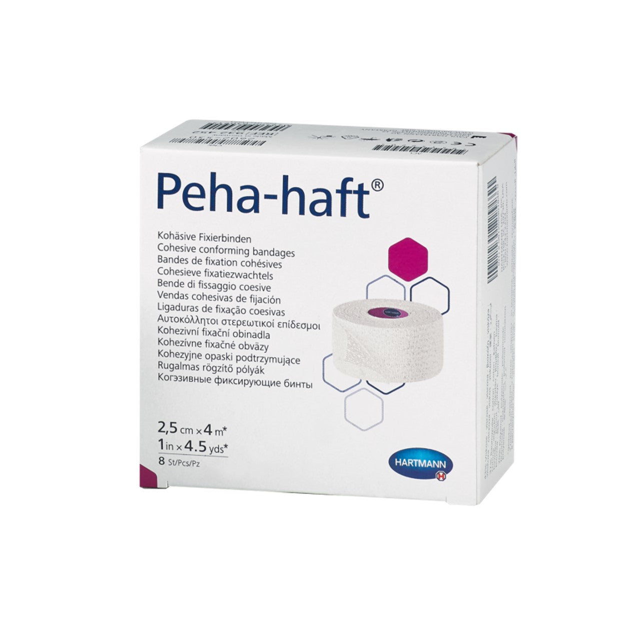 HARTMANN - Peha haft latex free 4 m - Bande de fixation élastique et cohésive