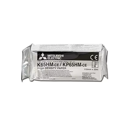 Papier thermique haute densité Mitsubishi K65HM - 110 mm X 20 m - 1 Boite de 4 rouleaux
