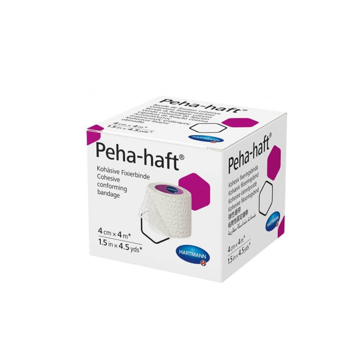 HARTMANN - Peha haft latex free 4 m - Bande de fixation élastique et cohésive