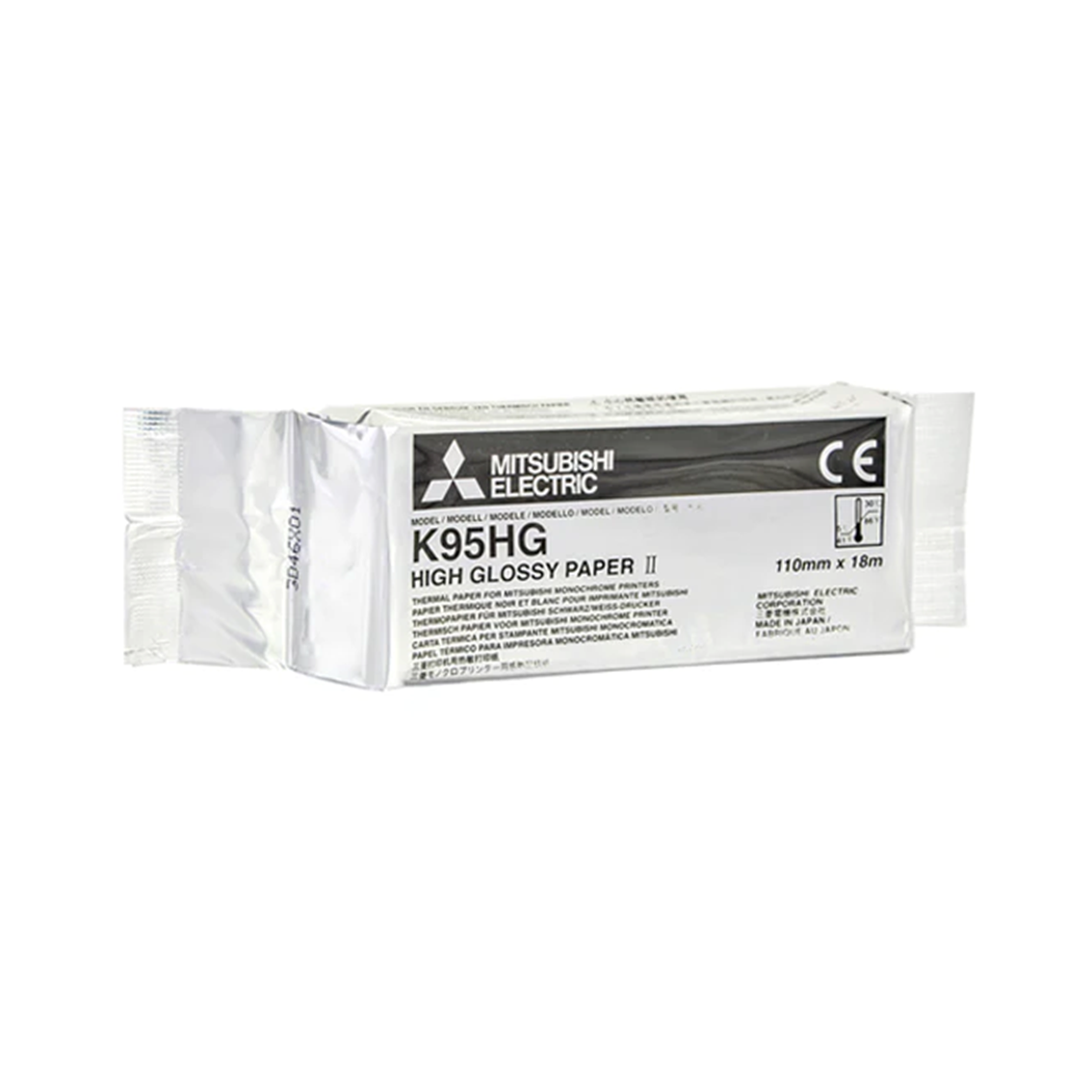 Papier thermique Mitsubishi K95HG - 110 mm X 18 m - 1 Boite de 5 rouleaux