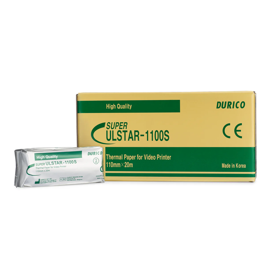 Papier Thermique ULSTAR-1100S - 110 mm x 20 m - Boite de 5 rouleaux