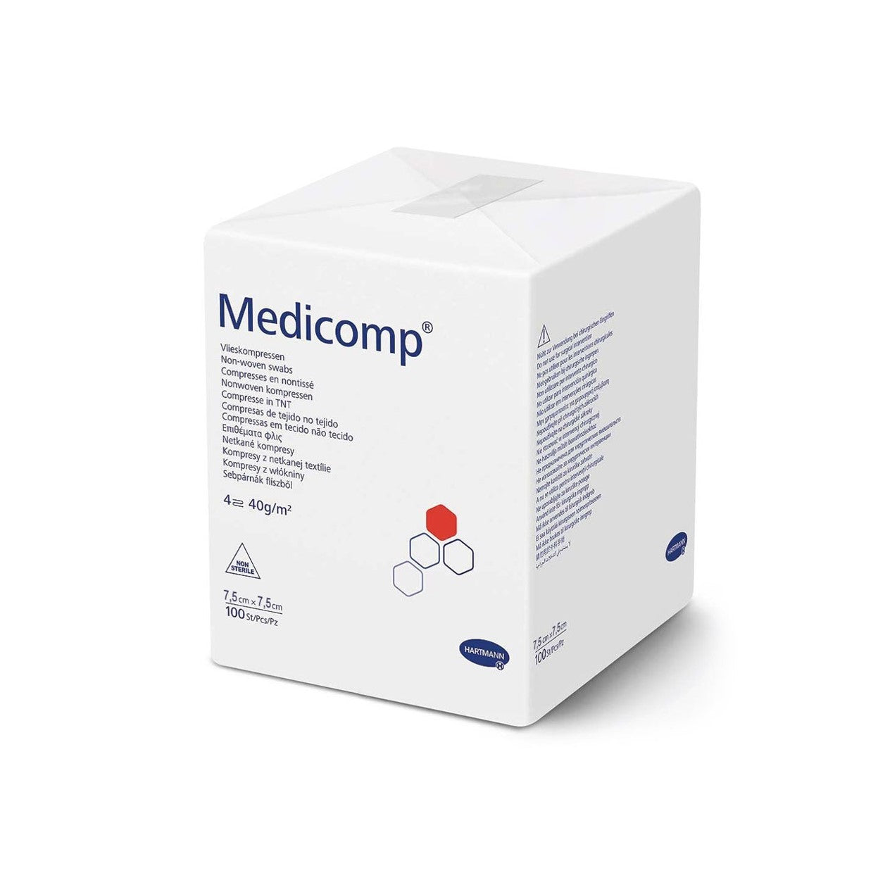 HARTMANN - Compresses non-tissées non-stériles - 40 g - Medicomp - Sachet de 100 pièces