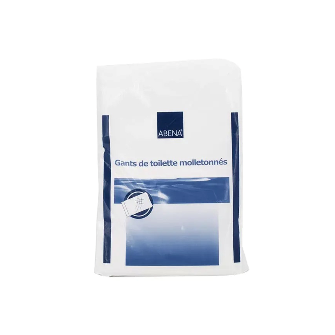 Abena - Gant de toilette molletonné 16,5 x 23 cm - Sachet de 50 gants