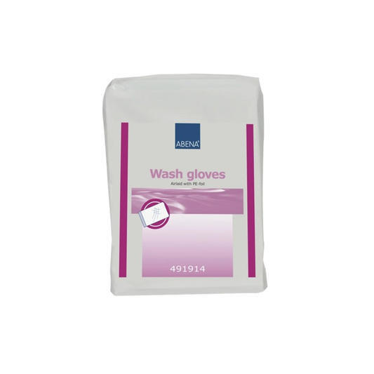 Abena - Gant de toilette imperméable 16 x 23 cm - Sachet de 50 gants