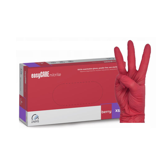 Gants d'examen nitrile easy CARE Berry - Boite de 100 pièces