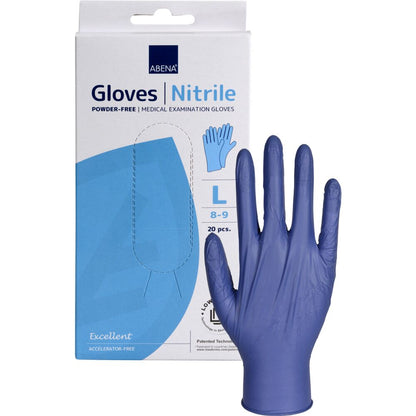 Abena -Gant d'examen en nitrile Excellent - Carton de 39 boites de 20 pièces