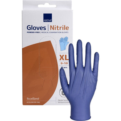 Abena -Gant d'examen en nitrile Excellent - Carton de 39 boites de 20 pièces