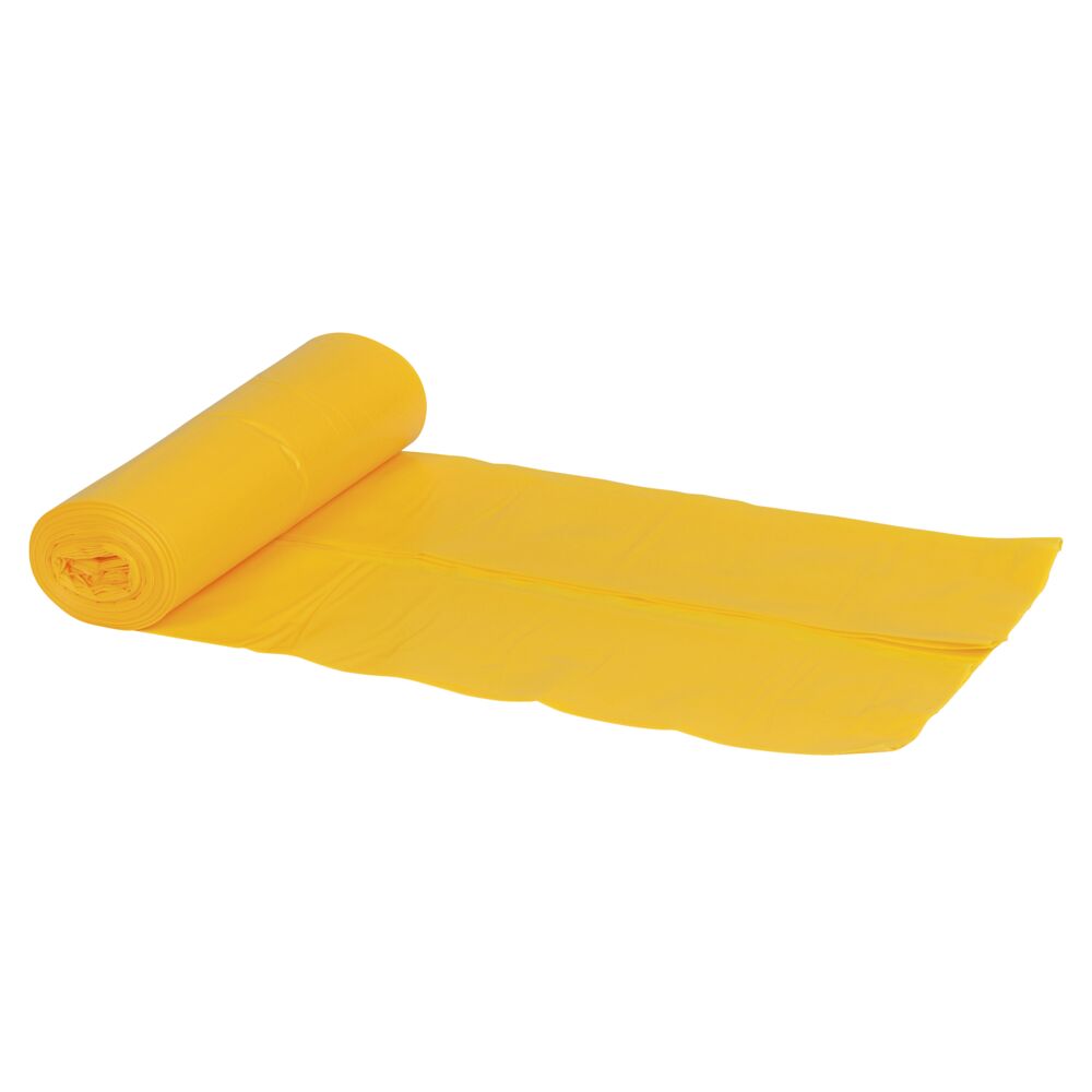 Abena - Sac Sækko-Boy 60 L - Jaune  BD recyclé 60µ - Carton de 15 rouleaux de 10 pièces