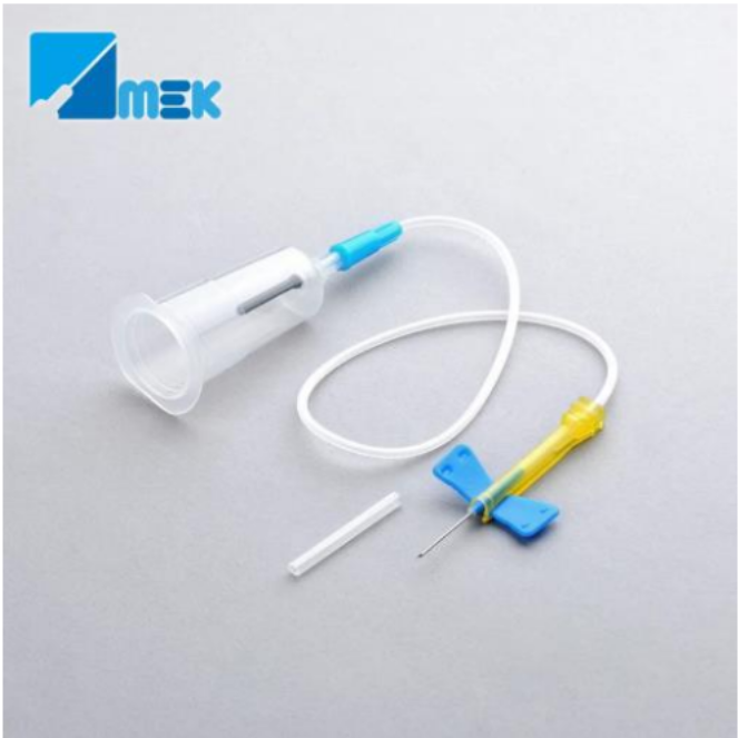 MEK - Set de prélèvement sanguin sécurisé avec pompe et aiguilles à ailettes - 1 Boite de 25 pièces