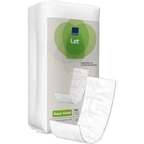Abena - Protection droite traversable Abri-Let Super en blanc - Carton de 6 sachets de 100 pièces