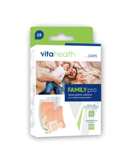 FAMILYpro - Set de pansements familiaux adhésifs non stérile - Boite de 28 pièces