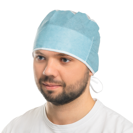 Zarys previoMedical - Casquette chirurgicale avec attaches ROS, non stérile - Carton de 6 conditionnements de 50