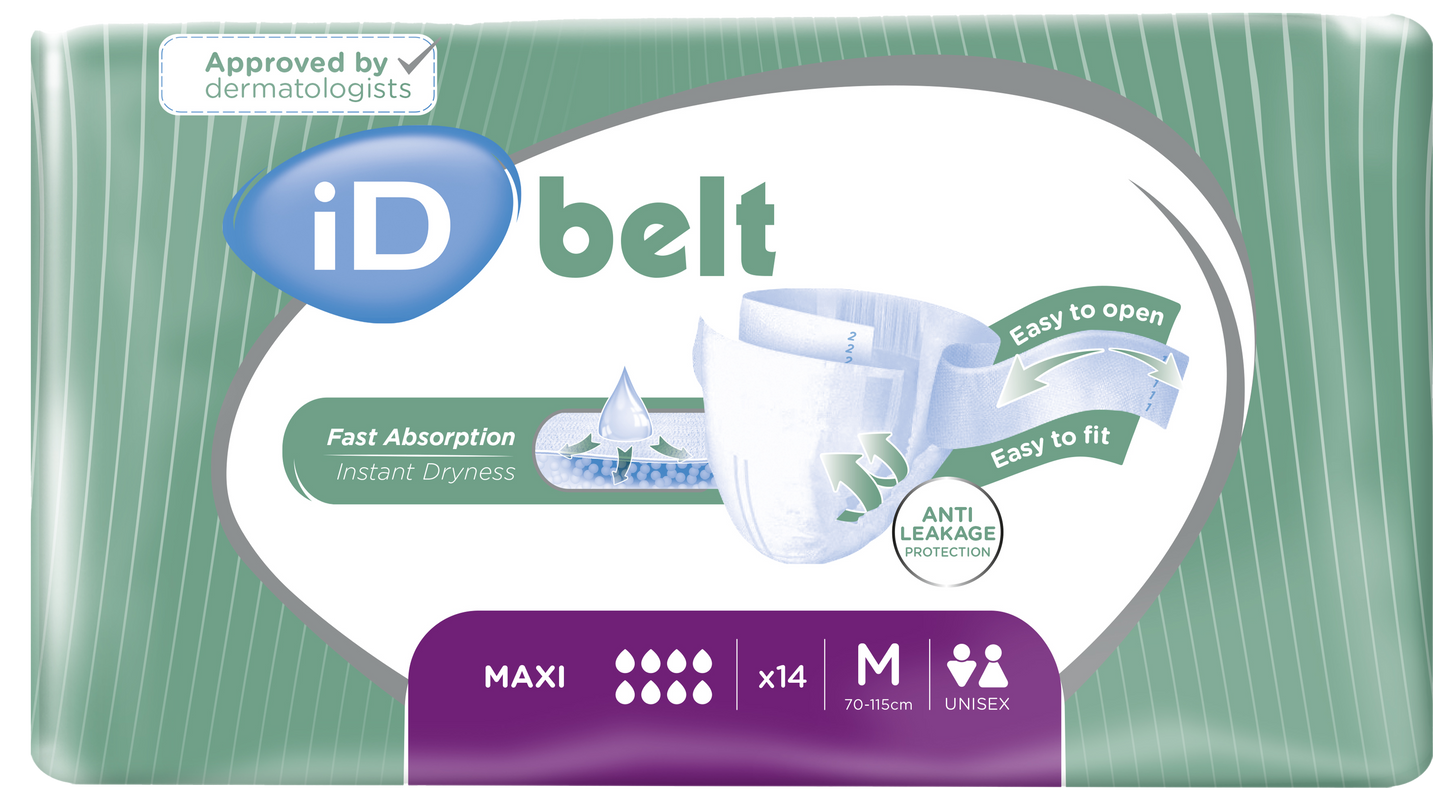 Ontex - Couches adultes à ceinture ID Belt Maxi - Sachet de 14 pièces