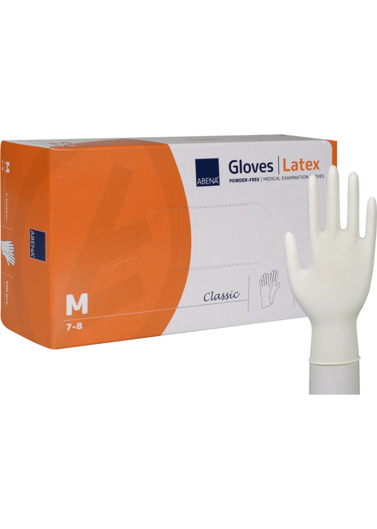 Abena - Gants d'examen latex non poudrés 240mm naturel - Boite de 100 pièces