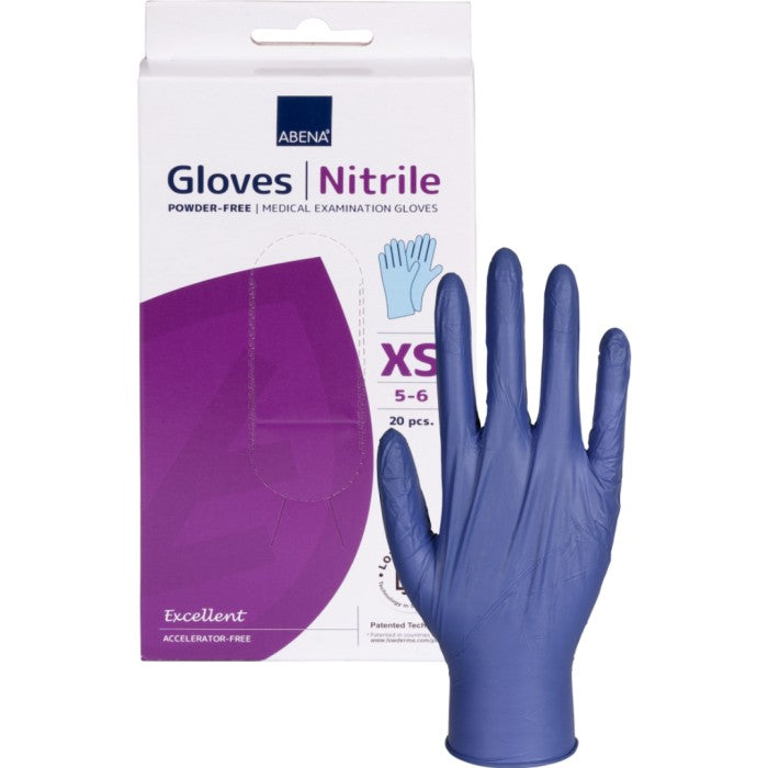 Abena -Gant d'examen en nitrile Excellent - Carton de 39 boites de 20 pièces