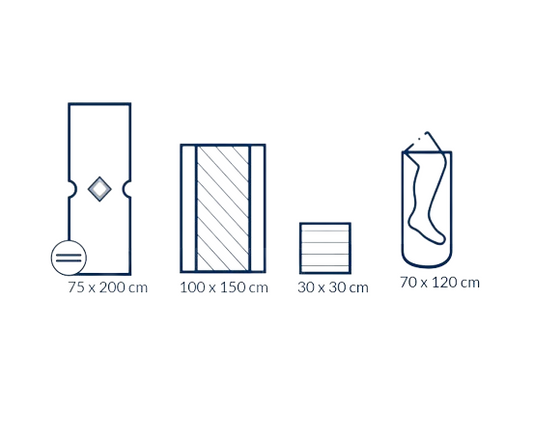 Kit d'urologie/gynécologie stérile standard avec fenestration en Losange et Accessoires - 1 kit