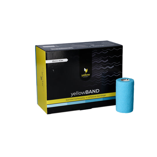 Zarys yellowBAND - Bandage cohésif, non stérile 10cm x 4,5m bleu clair - Boîte de 12 unités