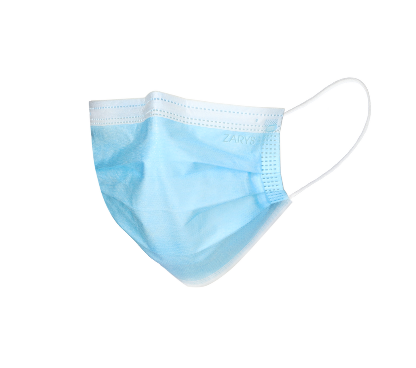 Masque chirurgical Type IIR  jetable avec élastique, 3 couches, non tissé, bleu, non stérile - Boite de 50