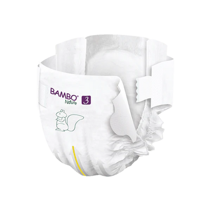 Bambo Nature - Couche bébé Taille 3 Midi paquet haut (4-8kg) - Sachet de 52 pièces