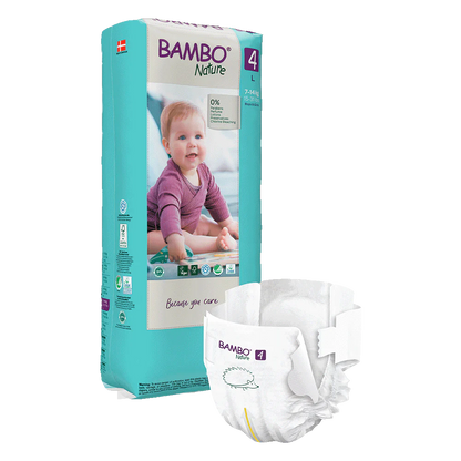 Bambo Nature - Couche bébé Taille 4 Maxi paquet haut (7-14kg) - Sachet de 48 pièces