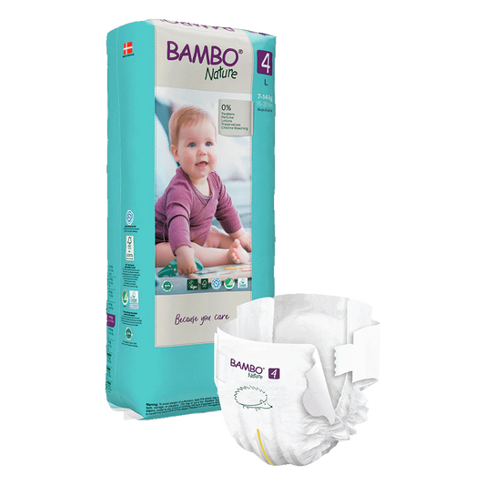 Bambo Nature - Couche bébé Taille 4 Maxi paquet haut (7-14kg) - Sachet de 48 pièces
