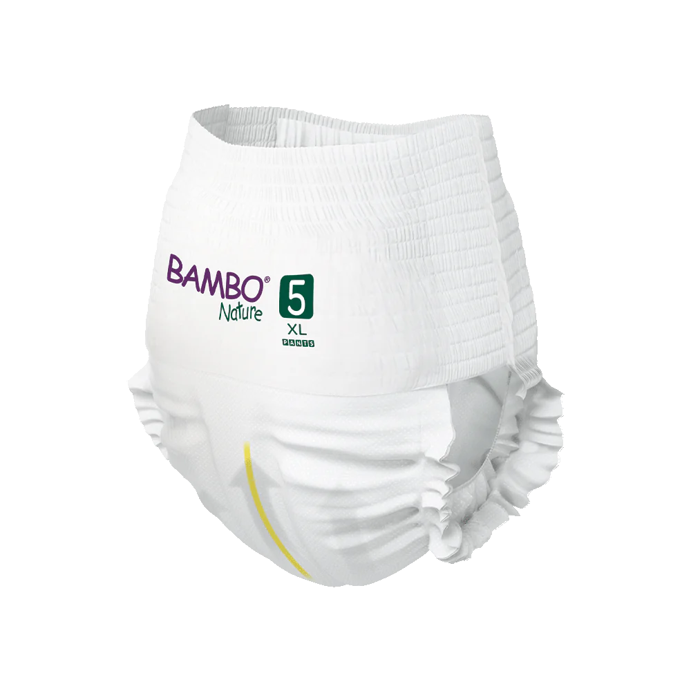 Bambo Nature Pants - Couches Culottes absorbantes pour bébé Taille 5 paquet haut (11-17 kg) - Sachet de 38 pièces