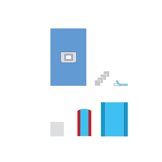 Kit césarienne stérile COMFORT avec champ fenêtré, pochette de collecte et accessoires - 1 kit