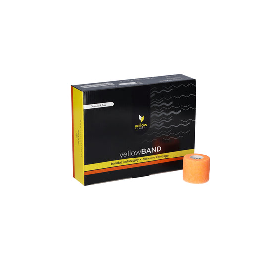 Zarys yellowBAND - Bandage cohésif, non stérile 5cm x 4,5m orange intense - Boîte de 12 unités