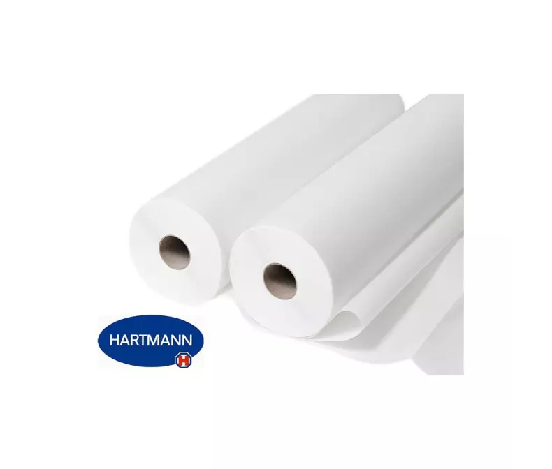 HARTMANN - ValaRoll - Drap d'examen Blanc plastifié 75 x 190 cm - 40 FTS - Lot de 6 Rouleaux