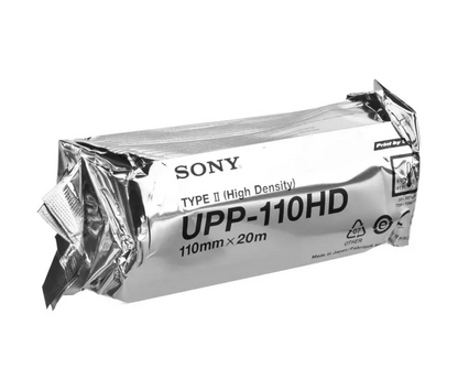 Papier thermique Brillant UPP 110HD brillant - 110 mm X 20 m - Boite de 10 rouleaux