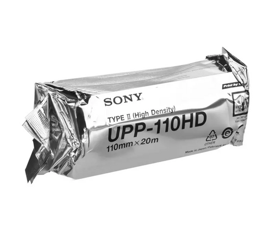 Papier thermique Brillant UPP 110HD brillant - 110 mm X 20 m - Boite de 10 rouleaux