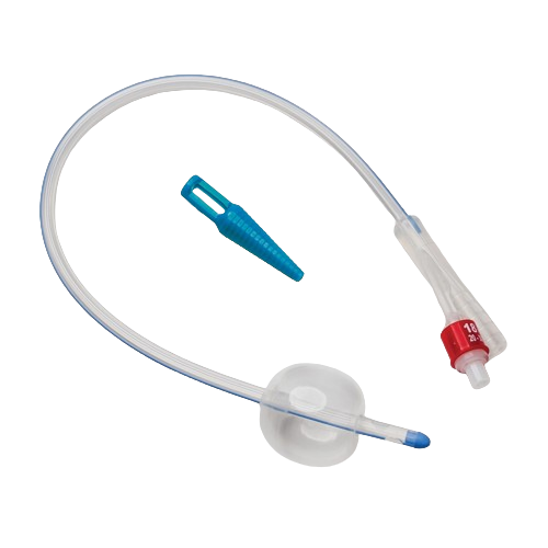 Sonde foley urinaire en 2 voix avec valve en plastique