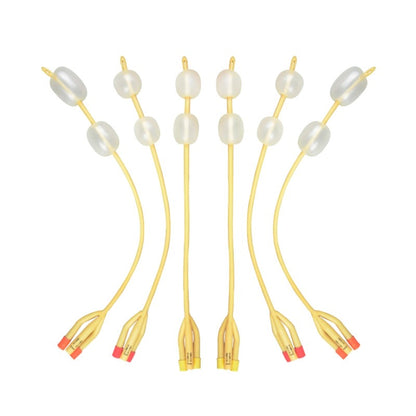 Sonde foley urinaire en 3 voies avec valve en plastique - 10 Pièces