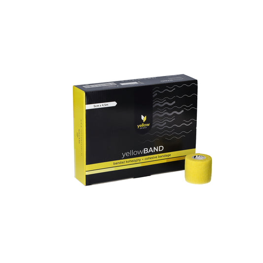 Zarys yellowBAND - Bandage cohésif, non stérile 5cm x 4,5m jaune - Boîte de 12 unités
