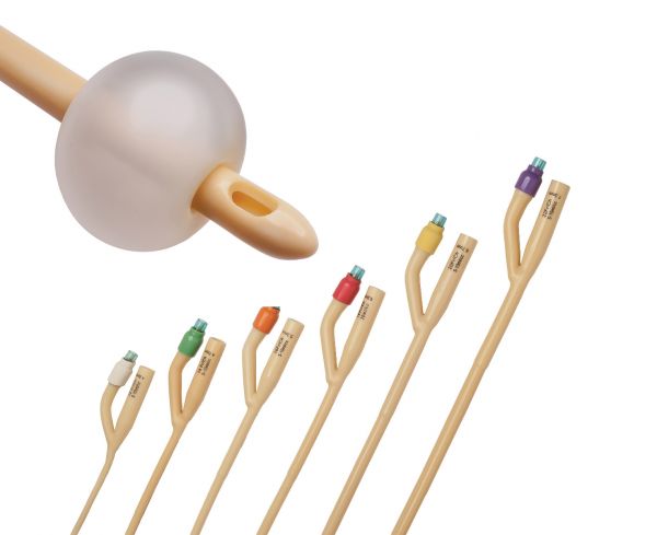 Sonde foley urinaire, 2 voies, avec valve en caoutchouc, 5-10 ml - 400 mm - 10 Pièces