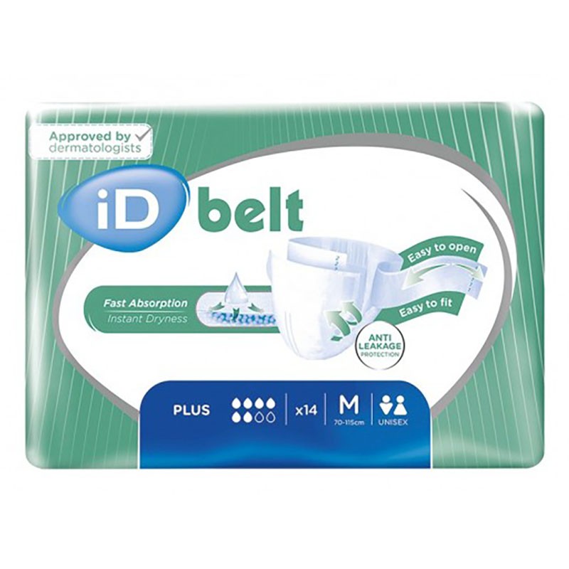Ontex - Couches adultes à ceinture ID Belt Plus - Sachet de 14 pièces