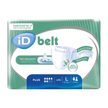 Ontex - Couches adultes à ceinture ID Belt Plus - Sachet de 14 pièces