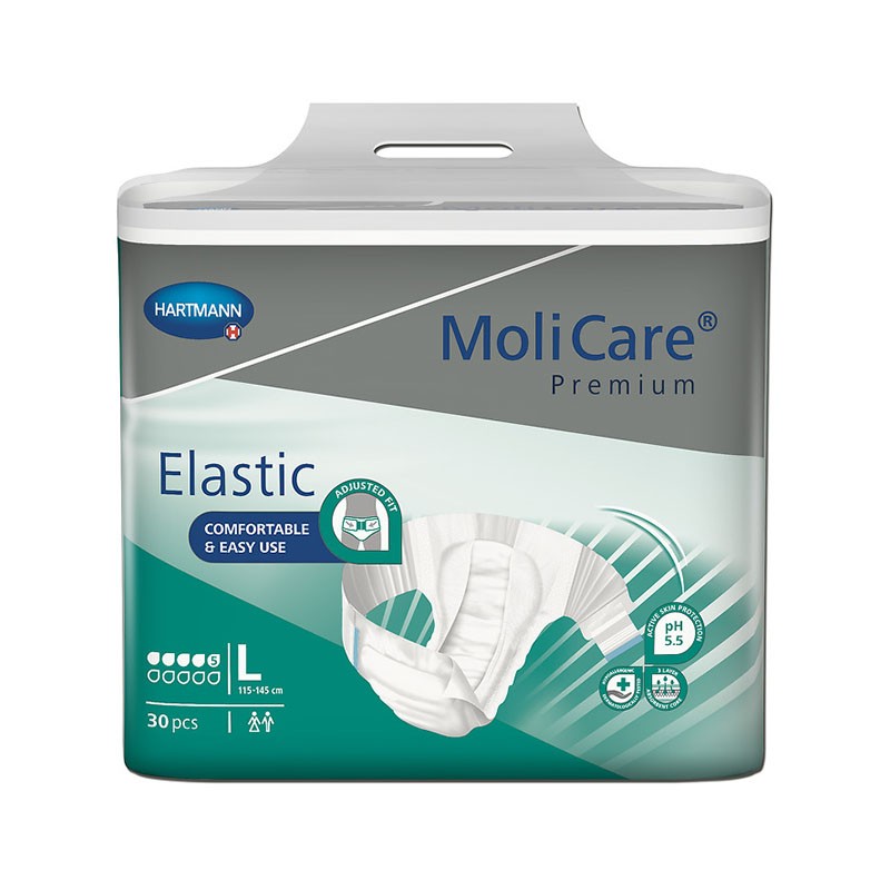 HARTMANN - MoliCare - Couche adulte Premium Elastic 5 Gouttes - Boite de 30 pièces