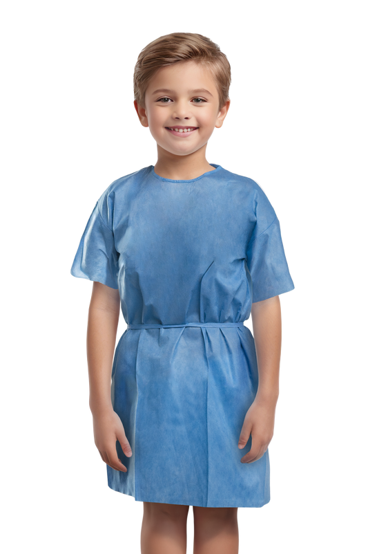 Zarys previoMedical - Blouse de patient pour salle d'opération, pour enfants, non stérile - Boîte de 10