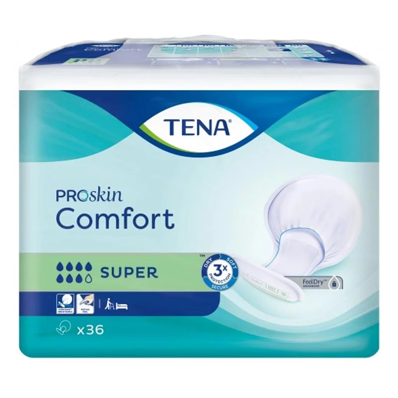 Tena - Protection urinaire anatomique comfort ProSkin Super - Sachet de 36 pièces