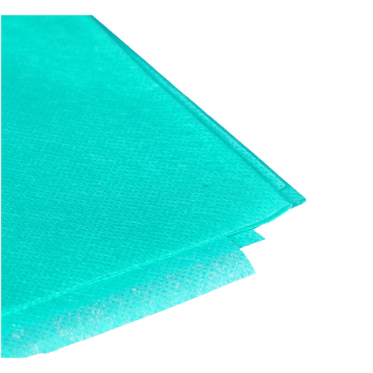 Zarys previoMedical - Drap de lit d'hôpital jetable, laminé, non stérile, vert 90x130cm - Carton de 20 conditionnements de 20