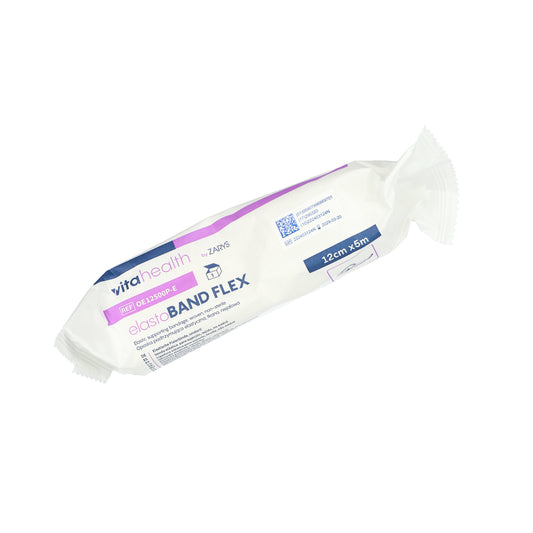 Zarys elastoBAND FLEX Bandage de maintien élastique, tissé, emballage papier non stérile 12 cm x 5 m - Carton de 96 unités