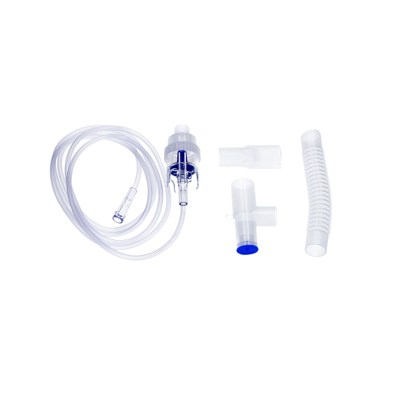 Nébuliseur stérile avec adaptateur T F/M, embout buccal, tube ondule et tubulure - 1 pièce