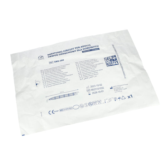 Zarys Circuit respiratoire pour adultes, extensible, 160 cm, stérile, sans phtalates - Carton de 50 unités