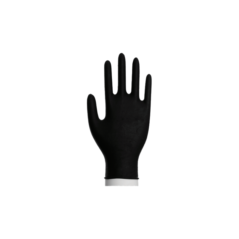 Abena - Gants d'examen nitrile en noir non poudrés 240mm - Classic - Boite de 100 pièces