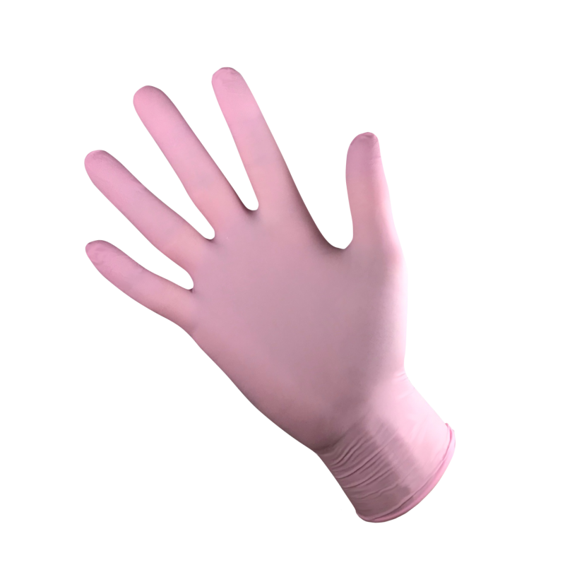 Abena - Gants d'examen nitrile en rose non poudrés 240mm - Boite de 100 pièces