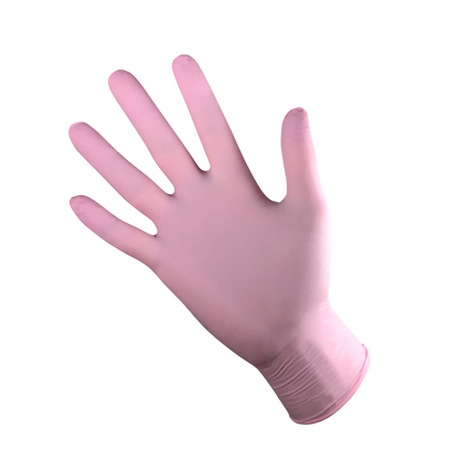 Abena - Gants d'examen nitrile en rose non poudrés 240mm - Boite de 100 pièces