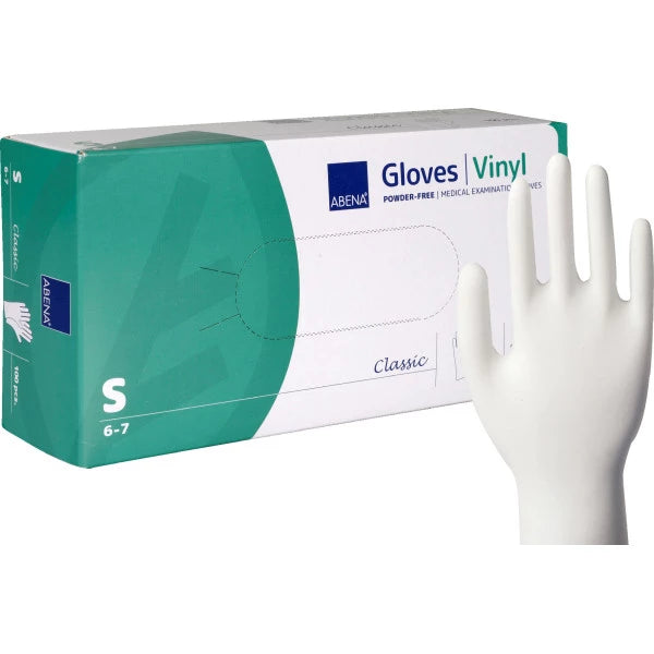 Abena - Gants d'examen vinyle non poudrés 240 mm transparents - Boite de 100 pièces