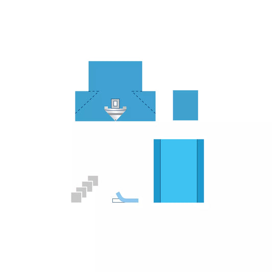 Kit de gynécologie avec champ intégré avec couvre membres, fenestration périnéale adhésive, pochette de collecte de liquides avec filtre, serviettes absorbantes, ruban OP et housse de table - 1 kit